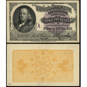Stany Zjednoczone Ameryki (USA), Bilet wstępu na Światową Wystawę Kolumbijską, 1893