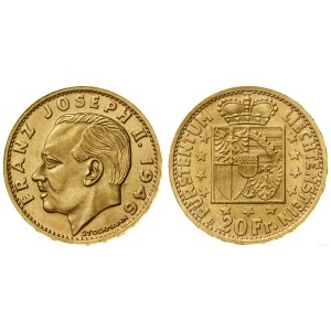 Liechtenstein, 20 francs, 1946, Bern