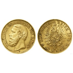 Niemcy, 10 marek, 1879 G, Karlsruhe
