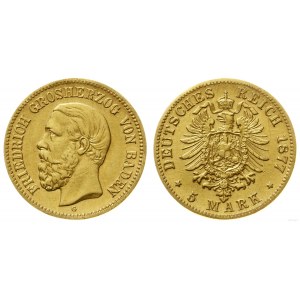 Deutschland, 5 Mark, 1877 G, Karlsruhe