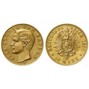 Niemcy, 10 marek, 1888 D, Monachium
