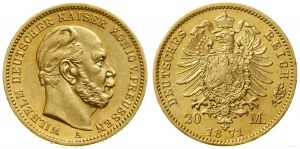 Germany, 20 marks, 1871 A, Berlin