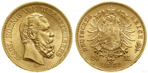 Germany, 20 marks, 1872 F, Stuttgart