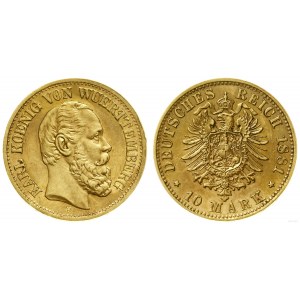 Deutschland, 10 Mark, 1881 F, Stuttgart