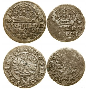 Polska, zestaw: 2 x grosz, 1608, 1624 (?), Kraków