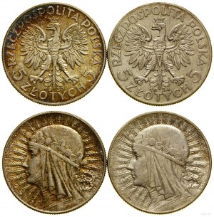 Polska, 2 x 5 złotych, 1933, 1934, Warszawa