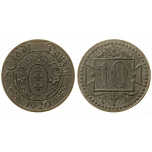 Polska, 10 fenigów, 1920, Gdańsk