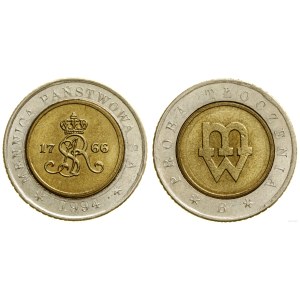 Polska, żeton Mennicy Państwowej wybity na krążku monety o nominale 5 złotych, 1994, Warszawa