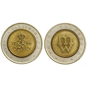 Poľsko, žetón Štátnej mincovne vyrazený na disku mince v hodnote 5 zlotých, 1994, Varšava