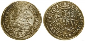 Austria, 3 krajcary, 1627, Graz