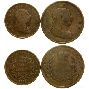 Gujana, 1 stiver oraz 1/2 stivera, 1813, Londyn