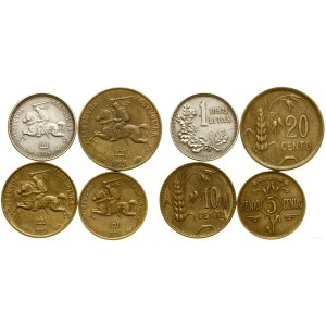 Litwa, zestaw 4 monet, 1925