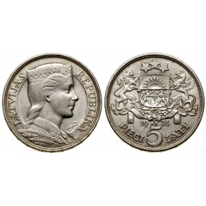 Latvia, 5 lats, 1931, London