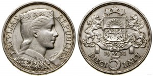 Latvia, 5 lats, 1931, London