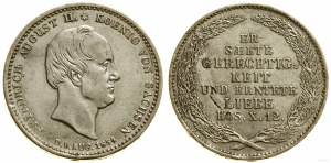 Germany, 1/6 thaler, 1854, Dresden