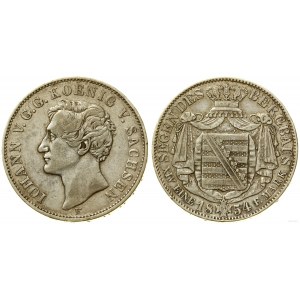 Germany, mining thaler (Ausbeutetaler), 1854 F, Dresden