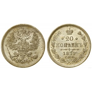 Rosja, 20 kopiejek, 1871 СПБ НI, Petersburg