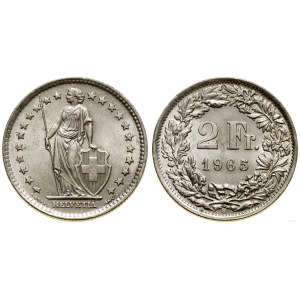 Szwajcaria, 2 franki, 1965 B, Berno