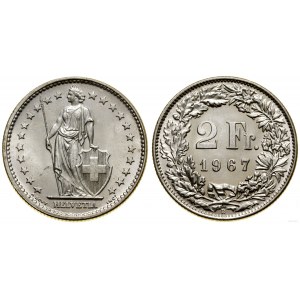 Szwajcaria, 2 franki, 1967 B, Berno