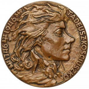 Medal BRĄZ Tadeusz Kościuszko 1746-1946 (F. Kalfas) - rzadkość