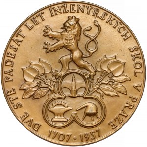 Czechosłowacja, Medal, Politechnika Czeska w Pradze 1957 (Fischer)