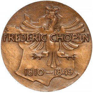 Fryderyk Chopin 1810-1849, Medal w 100-lecie śmierci (Coutin)