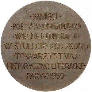 Medal Zygmunt Krasiński 1959 (Norwid) numerowany