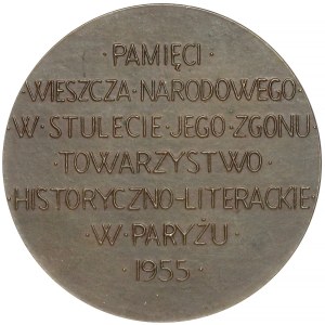 Medal 100-lecie śmierci Adama Mickiewicza 1955