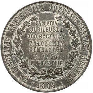 Medal CYNK 300-lecie Gimnazjum św. Anny w Krakowie 1888 (Głowacki)