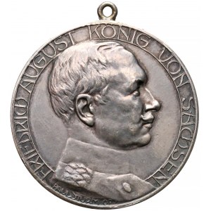 Niemcy, Saksonia, Medal SREBRO Związek Hodowców Drobiu 1918 (Sturm)