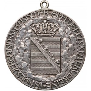 Niemcy, Saksonia, Medal SREBRO Związek Hodowców Drobiu 1918 (Sturm)