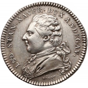 Francja, Ludwik Stanisław Ksawery (później Ludwik XVIII), Żeton 1777 MUNICIPALE PRAEMIUM