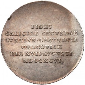 Galicja, Żeton (20mm) na pamiątkę hodłu w Krakowie 1796