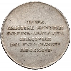 Galicja, Żeton (25mm) na pamiątkę hodłu w Krakowie 1796