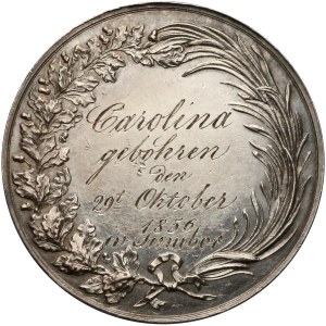 Medal chrzcielny, niemiecki - dedykacja Sambor(?) 1856