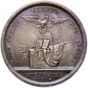 Niemcy, Brandenburgia-Prusy, Medal, Hołd lenników w Berlinie 1798