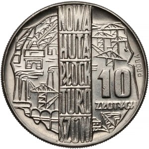 Próba NIKIEL 10 złotych 1964 Nowa Huta Płock Turoszów