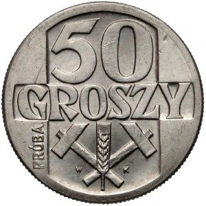 Próba NIKIEL 50 groszy 1958 kłos i młoty