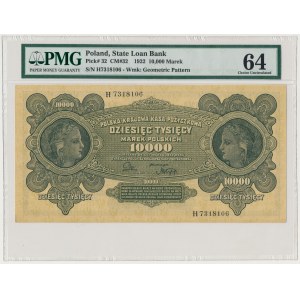 10.000 mkp 1922 - H - PMG 64