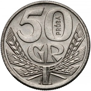 Próba NIKIEL 50 groszy 1958 wieniec