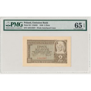 2 złote 1940 - A - PMG 65 EPQ