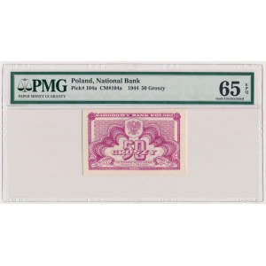 50 groszy 1944 - PMG 65 EPQ