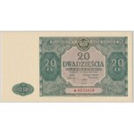 20 złotych 1946 - A - mała litera - PMG 66 EPQ