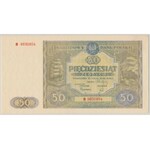 50 złotych 1946 - B - mała litera - PMG 64