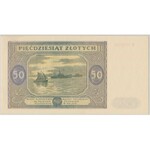 50 złotych 1946 - B - mała litera - PMG 64