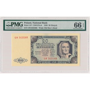 20 złotych 1948 - GW - PMG 66 EPQ