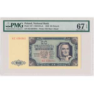 20 złotych 1948 - KE - PMG 67 EPQ