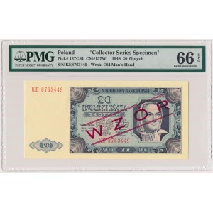 WZÓR kolekcjonerski 20 złotych 1948 - KE - PMG 66 EPQ