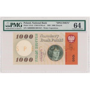 1.000 złotych 1965 - A 0000000 - SPECIMEN / WZÓR
