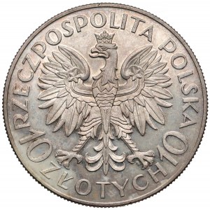 Traugutt 10 złotych 1933 - stempel LUSTRZANY - b. rzadki